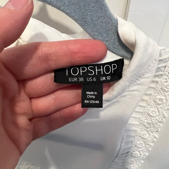 Topshop white lace blouse US 6 - Picture 4 of 4